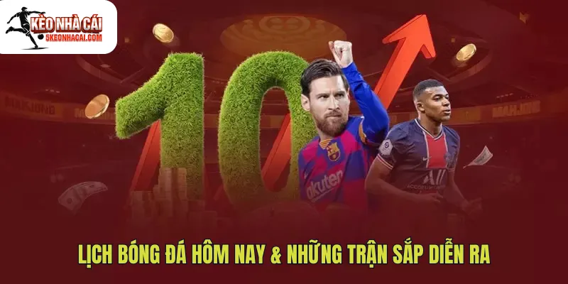 Lịch bóng đá hôm nay & những trận sắp diễn ra